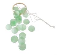 Lot de 1 carillon éolien en coquillage avec bols naturels pour décoration de jardin et terrasse à suspendre produisant des mélodies apaisantes et améliorant l'ambiance intérieure et extérieure (vert)