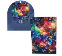 Lot de 1 carte de remerciement avec enveloppes, étoiles arc-en-ciel colorées de 10,2 x 15,2 cm pour notes personnalisées, cartes formelles pour toutes les occasions, adaptées pour les petites