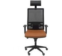 Chaise Horna Peau Brune Noir