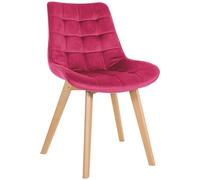 Lot de 1 chaise de conference GENERIQUE en bois non pliable H. 84 cm interieur rouge