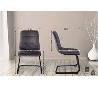 Lot de 1 chaise de conference GENERIQUE en plastique non pliable H. 87 cm interieur noir