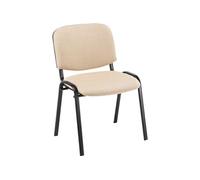 Lot de 1 chaise de conference GENERIQUE interieur empilable non pliable en metal H. 83 cm beige