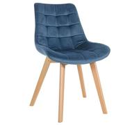 Lot de 1 chaise de conference GENERIQUE interieur non pliable H. 84 cm en bois bleu