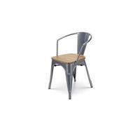 Lot de 1 chaise en bois empilable non pliable interieur H. 72 cm