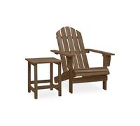 vidaXL Chaise de jardin Adirondack avec table Bois de sapin Marron