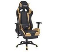 Chaise De Bureau Inclinable Avec Repose-Pied Doré Multicolore