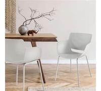 Lot de 1 chaise GENERIQUE en polypropylene non pliable H. 80 cm interieur gris gris