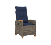 vidaXL Chaise inclinable avec plateau à thé 62 x 64 x 112 cm polyrotin – extérieur