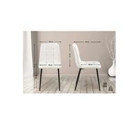 Lot de 1 chaise GENERIQUE interieur non pliable en metal H. 84 cm blanc
