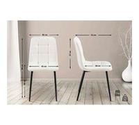 Lot de 1 chaise GENERIQUE interieur non pliable en metal H. 84 cm blanc blanc