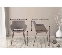 Lot de 1 chaise GENERIQUE interieur non pliable en polypropylene H. 80 cm