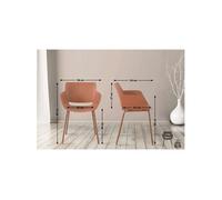 Lot de 1 chaise GENERIQUE interieur non pliable H. 80 cm en polypropylene marron