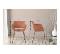 Lot de 1 chaise GENERIQUE interieur non pliable H. 80 cm en polypropylene marron marron