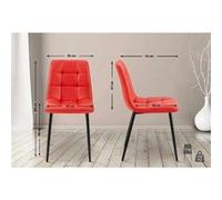 Lot de 1 chaise GENERIQUE interieur non pliable H. 84 cm en metal rouge rouge