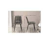 Lot de 1 chaise GENERIQUE interieur non pliable H. 84 cm en plastique gris