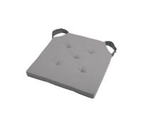 Galette et housse de chaise Stof Coussin de chaise réversible gris et souris en coton 38 x 38 cm