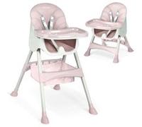 Ricokids Chaise haute Milo avec plateau Rose