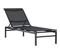 Chaise Longue en Métal "Massimo" 189cm Noir