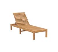 vidaXL Chaise longue 316171 bois de teck solide