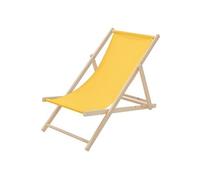 Lot de 1 chaise longue GENERIQUE en bois jaune L. 83 cm H. 83 cm pliable