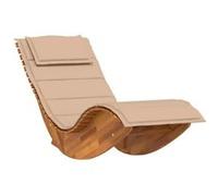 vidaXL Chaise longue basculante en bois d'acacia – Bain de soleil pour jardin et patio