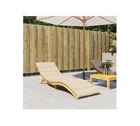vidaXL Coussin de chaise longue Tissu Oxford beige 200×60×3 cm