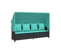 Lot de 1 chaise longue GENERIQUE en rotin H. 140 cm L. 200 cm non pliable