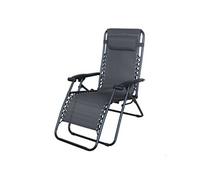 Lot de 1 chaise longue GENERIQUE H. 68 cm en acier pliable
