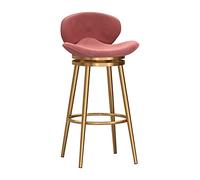Lot de 1 chaise moderne en velours avec dossier et métal pour cuisine, île, maison, bar, pub, 65 cm