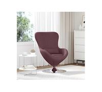 vidaXL Chaise œuf en tissu pourpre 63 x 73 x 90 cm