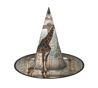 Lot de 1 chapeau de sorcière d'Halloween, de Noël en tissu Oxford de qualité supérieure, réglable, doux et confortable pour les fêtes, les carnavals, le cosplay et les événements de vacances, 33 cm de