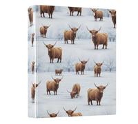 Lot de 1 classeur à 3 anneaux de 2,5 cm et demi pouces avec clip antidérapant, pour le travail, l'école, le bureau