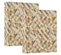 Lot de 1 classeur à carreaux jaunes et gris avec porte-bloc de 3,8 cm, fournitures de médecins pour format lettre (27,9 x 21,6 cm)