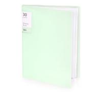Lot de 1 classeur vert avec 60 feuilles de protection transparentes - Parfait pour l'affichage d'œuvres d'art, les présentations de livres et l'organisation de documents
