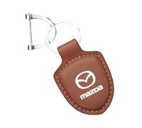 Lot de 1 Clips pour Porte-clés de Voiture pour Mazda 2 III Sedan(DL) 2014-2019, Porte-clés en Cuir, Porte Clef avec Boucle de Ceinture Accessoires de Voiture,Brown