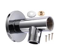 Lot de 1 coude de douche, adaptateur de pommeau de douche, raccord en acier inoxydable et cuivre anti-fuite, connecteur de sortie d'eau peu encombrant pour maison, hôtel, salle de bain, argent, 6,5 x