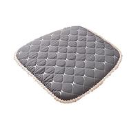 Lot de 1 coussin antidérapant pour chaise de salle à manger, cuisine en forme de U avec attaches Motif écossais Gris 45,7 x 45,7 cm