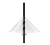 Lot de 1 déflecteur d'écureuil en polycarbonate pour mangeoire à oiseaux, 48,3 cm de diamètre avec bord dentelé, système de ressort rotatif pour une prévention efficace de l'escalade