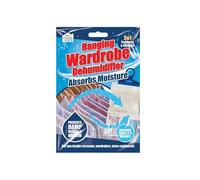 Lot de 1 déshumidificateur à suspendre en plastique bleu et blanc - 2 en 1, absorbe deux fois son poids, idéal pour armoires, caravanes, armoires, etc