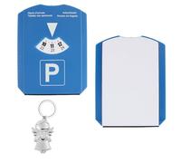 Lot de 1 Disque Stationnement Zone Bleue avec Gratte Givre Pare Brise Voiture,Disque bleu PVC Plastique,Durable et Indechirable,Grattoir à glace pour voiture