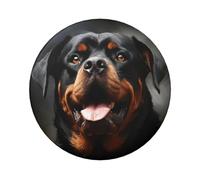 Lot de 1 épingle à boutons ronds en métal avec motif chien Rottweiler - 6,1 cm - Pour loisirs créatifs, Noël, projets de fête
