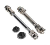 Lot de 1 essieu avant et arrière pour VTT avec roulements série 6000, outils à brochette à dégagement rapide, compatible avec les vélos à 6 à 8 vitesses, design pliable pour cyclistes (F+R avec