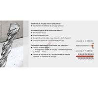 Lot de 1 foret à béton 2 taillants S4L SDS-plus Ø 6,5 L 410 mm BOSCH 2608597780