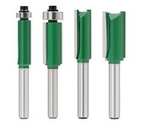 Lot de 1 fraise à bois avec tige de 6,35 mm - Lame à double cannelure droite pour le travail du bois (1 pièce 6,35 x 25 mm)