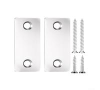 Lot de 1 gâche de porte réglable en acier inoxydable avec vis pour serrures électroniques intelligentes, sécurité d'entrée résidentielle et commerciale, argent ou noir (argenté B)