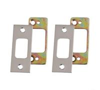 Lot de 1 gâche en acier inoxydable avec cale d'espacement pour réparation de loquet de porte, kit de renforcement haute sécurité, argenté (argenté)