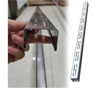 Lot de 1 gouttière en acier inoxydable pour balcon et jardin, 25 mm/50 mm, 100 x 15 x 4 cm, empêche les obstructions et les dommages causés par l'eau