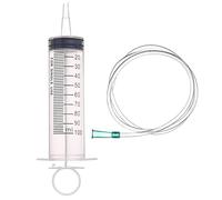 Lot de 1 grande seringue en plastique avec tube de 100 ml - Seringue à pointe de cathéter - Seringues industrielles de jardin - Seringues de mesure à usages multiples pour laboratoires scientifiques