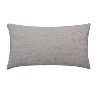 Lot de 1 Housse de Coussin 35x55cm Taie d'oreiller Décoratif en Lin de Coton Carré Double Face Fermeture Glissière Invisible Couleur unie grise M3 14x22inch pour Salon Chambre Voiture Canapé Decor