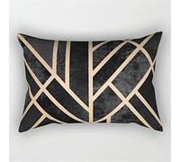 Lot de 1 Housse de Coussin 40x70cm Taie d'oreiller Décoratif en Lin de Coton Carré Double Face Fermeture Glissière Invisible Géométrie grise P81 16x28inch pour Salon Chambre Voiture Canapé Decoration